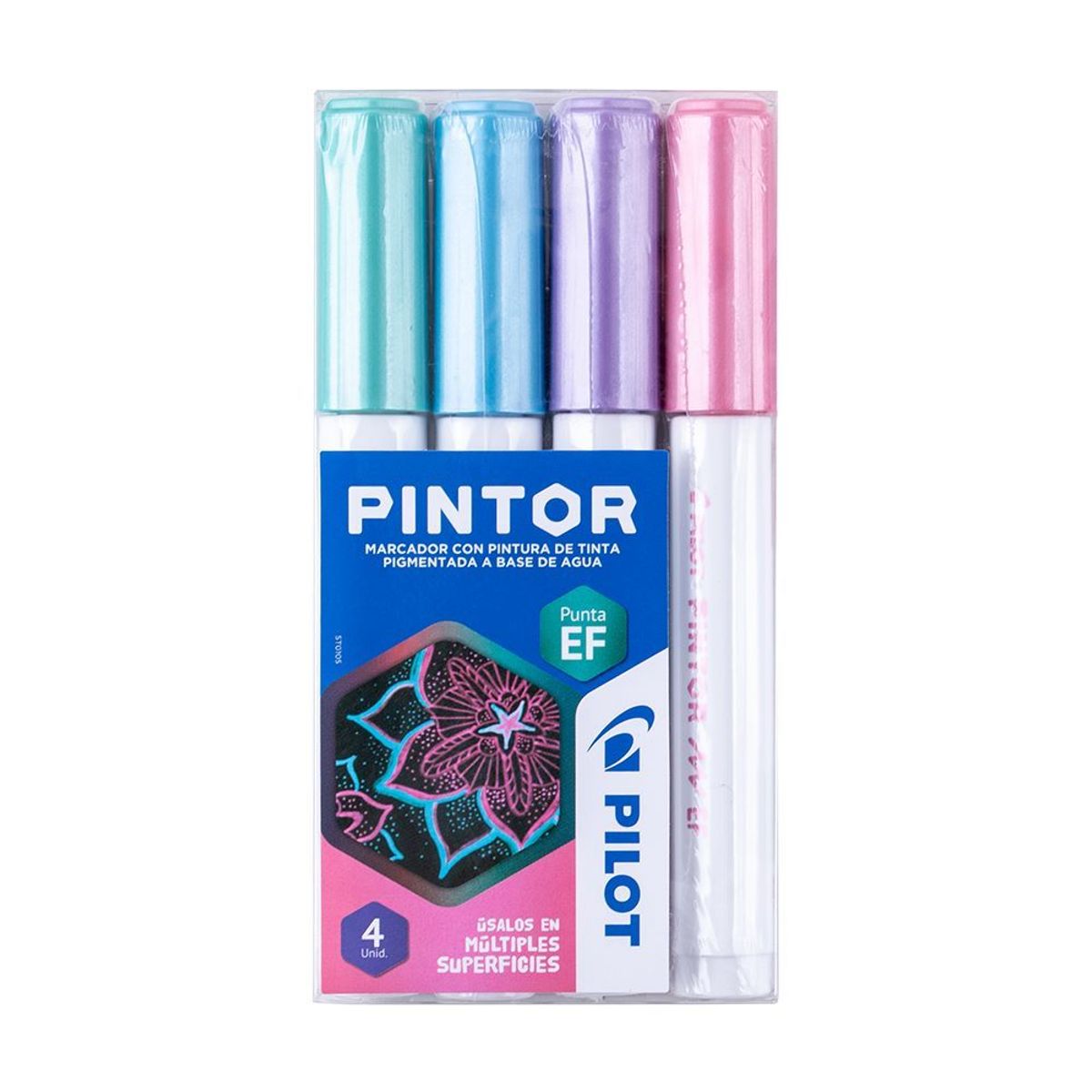 PILOT - Pintor Set Metalizado Punta Extra Fina 4 un.