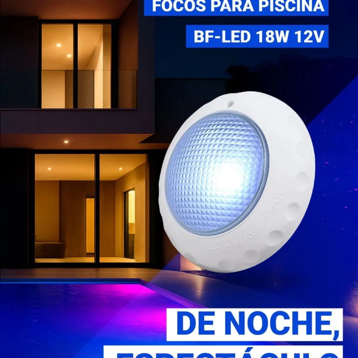 BESTFLOW - Foco Led 18w blanco frio