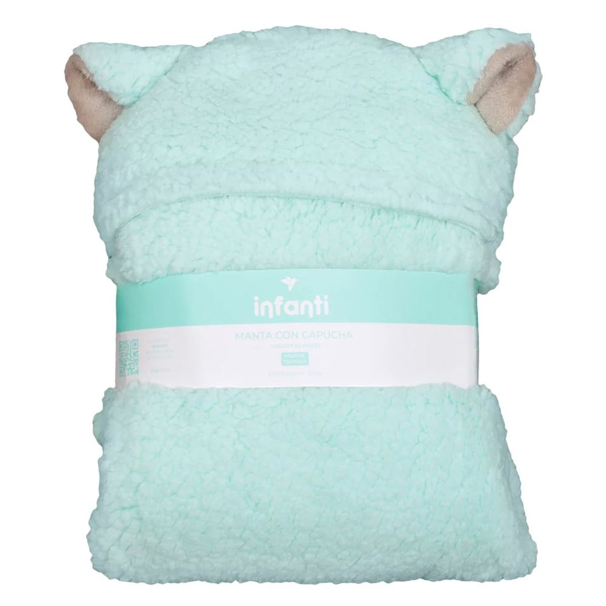 INFANTI - Frazada Poncho Sherpa Menta INFANTI