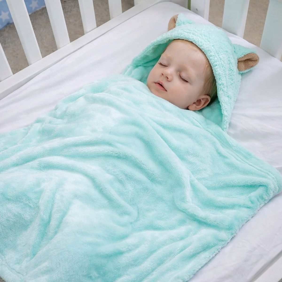 INFANTI - Frazada Poncho Sherpa Menta INFANTI