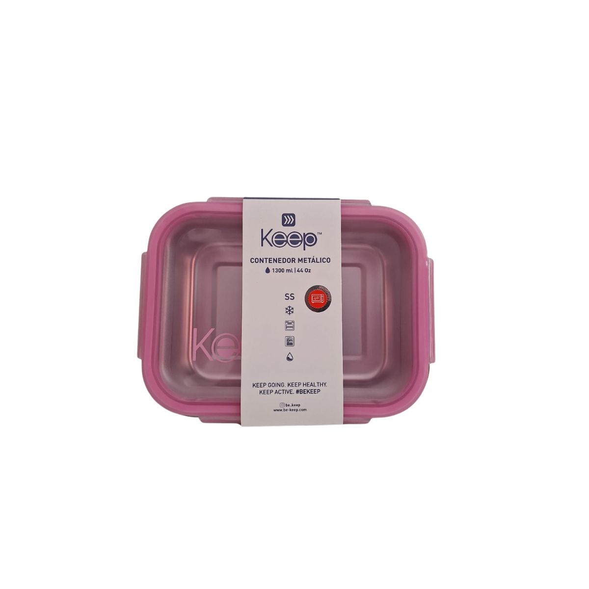 KEEP - Hermético Metálico 1300ml Keep Rosa Claro