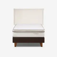 ROSEN - Cama Classique+ 1.5 Plazas + Respaldo Maura