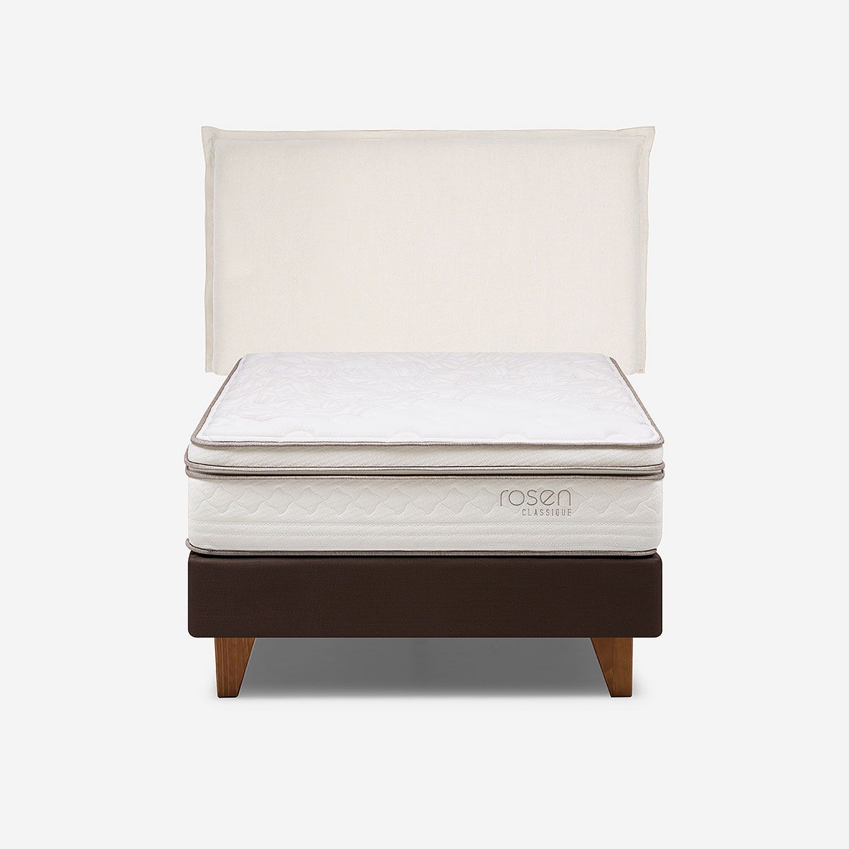 ROSEN - Cama Classique+ 1 Plaza + Respaldo Maura