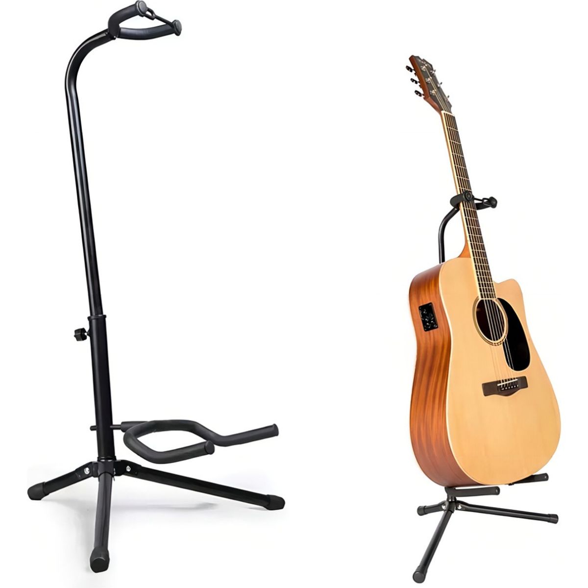 HOMEBRANDT - Atril Soporte De Guitarra Acustica Clasica Electrica Bajo Negro