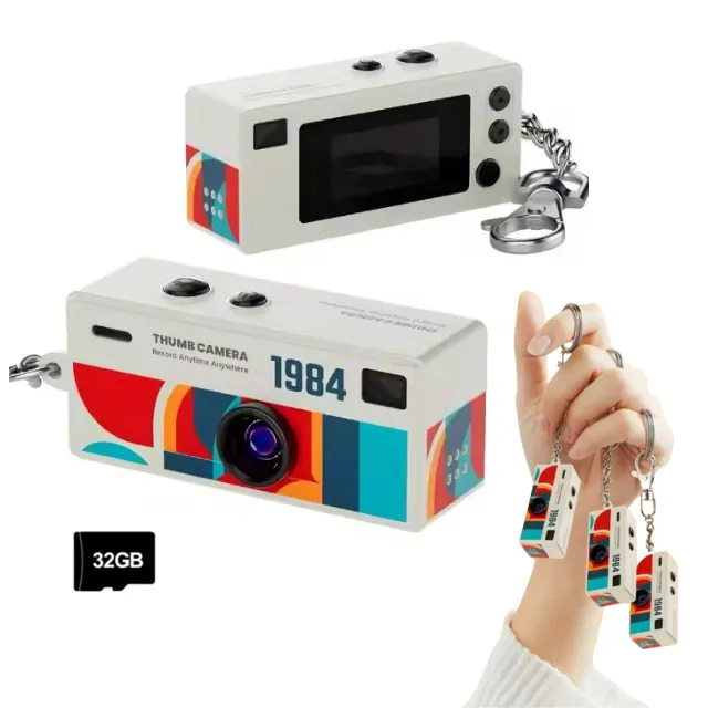 Mini Camara Digital Portatil Full HD 1080p + MicroSD 32GB Blanco
