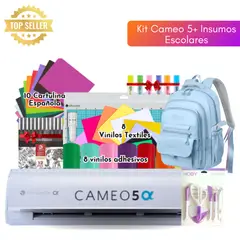 SILHOUETTE - Kit Cameo 5 Alfa + Insumos Escolares 01