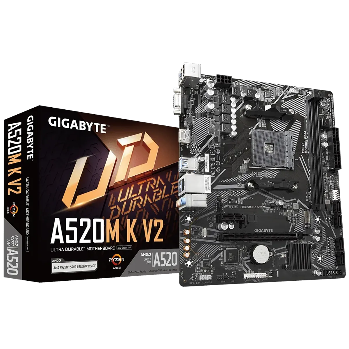 GIGABYTE - Placa madre Gigabyte A520M K V2 SOCKET AM4