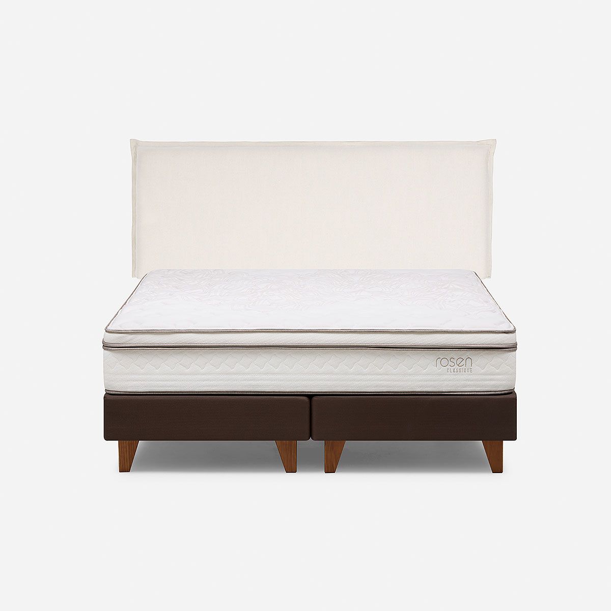 ROSEN - Box Spring Classique+ 2 Plazas + Respaldo Maura