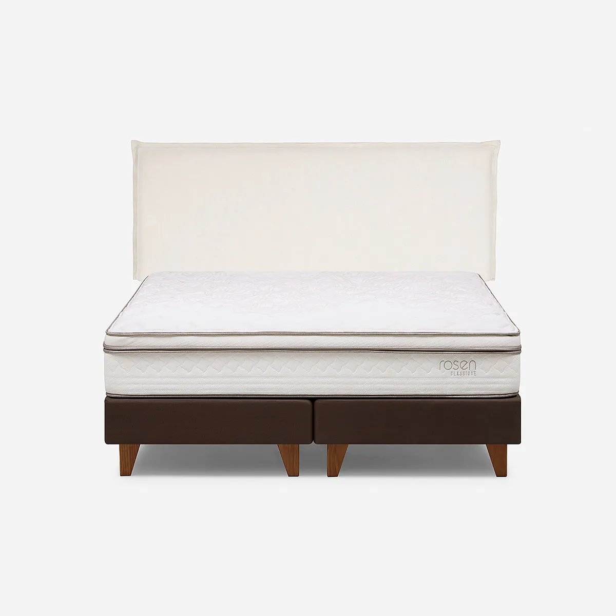 ROSEN - Box Spring Classique+ 2 Plazas + Respaldo Maura