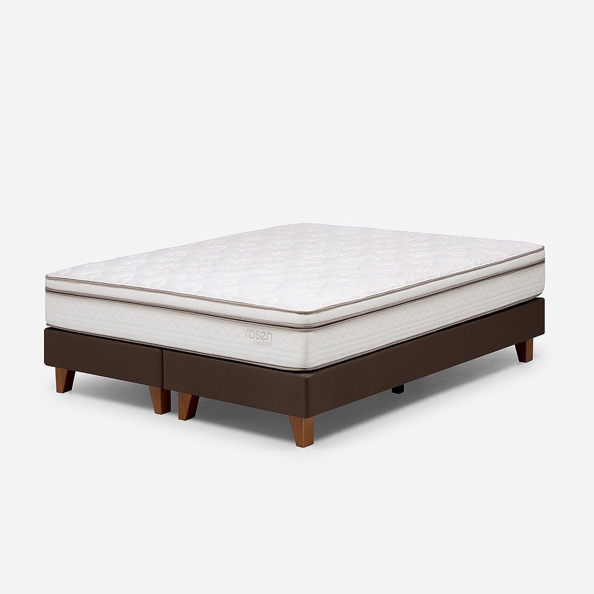 ROSEN - Box Spring Classique+ 2 Plazas + Respaldo Maura