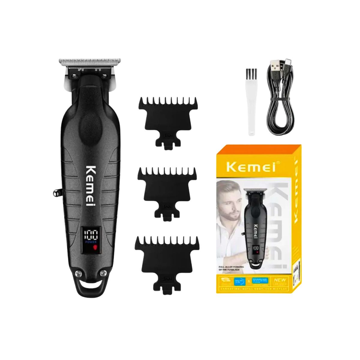 KEMEI - Kemei KM-2293 Cortadora Profesional Con Pantalla Digital