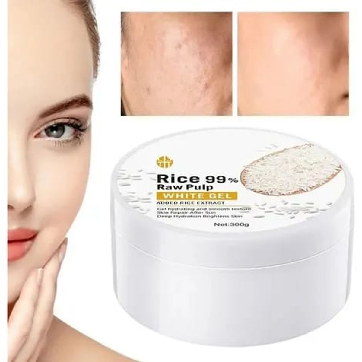 GENERICO - Mascarilla Gel  Facial Pulpa De Arroz  Exfoliante Humectante Reparador 300 g