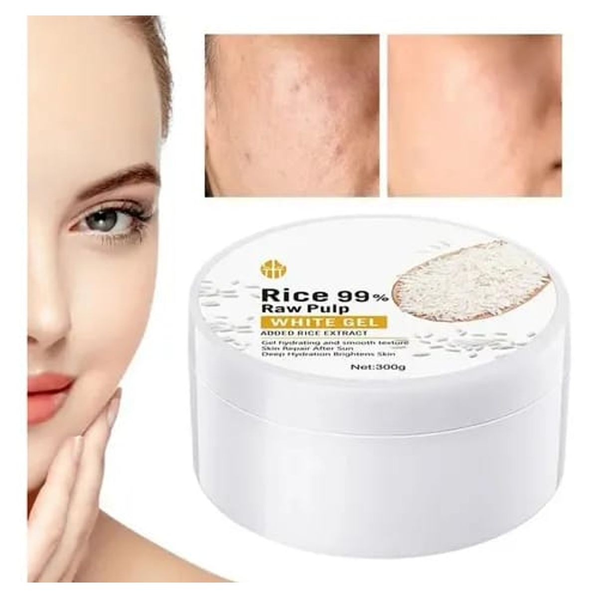 GENERICO - Mascarilla Gel  Facial Pulpa De Arroz  Exfoliante Humectante Reparador 300 g