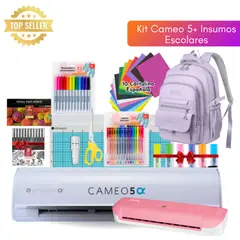 SILHOUETTE - Kit Cameo 5 Alfa + Insumos Escolares 05