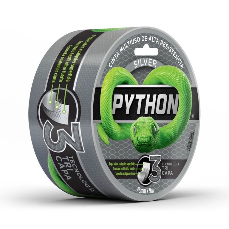 PYTHON Cinta Multiuso GRIS Python De Alta Resistencia 48mmx9m Duct Tape ...
