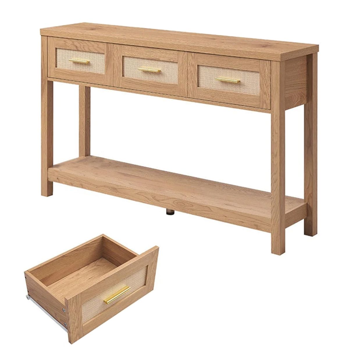 MSA MUEBLES SANTA ANA - Arrimo Consola Roble 1.3 mt