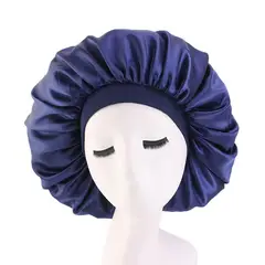 COMPUTECH - Gorros De Satín Seda Azul Náutico Para Dormir Evita El Frizz 2 Unidades