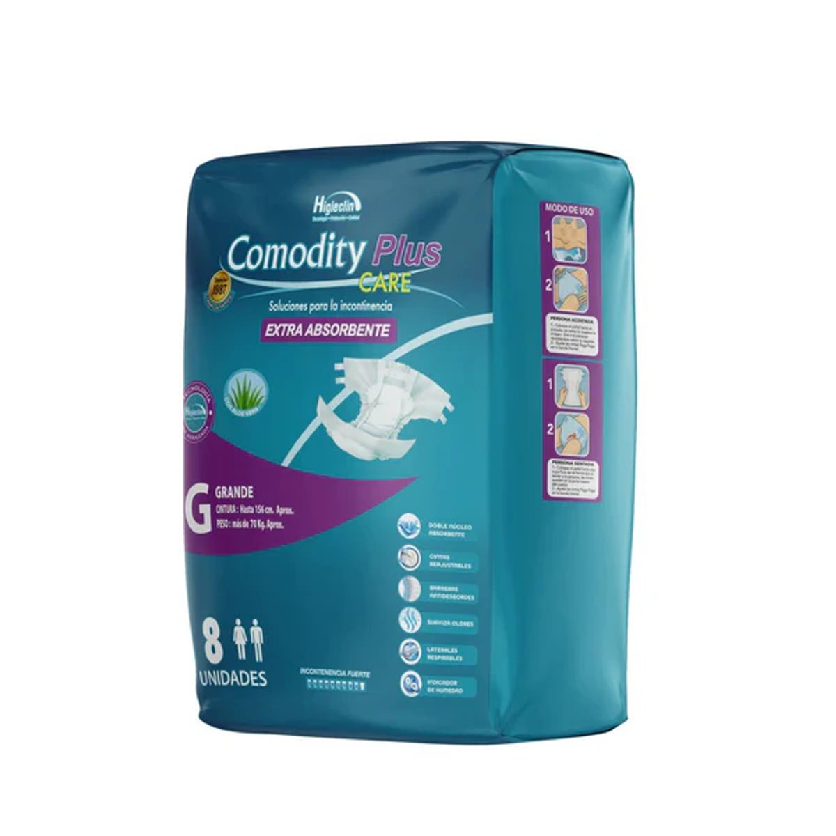 GENERICO - Pañales para Adulto Comodity Plus  Talla G  Pack 120 Unidades