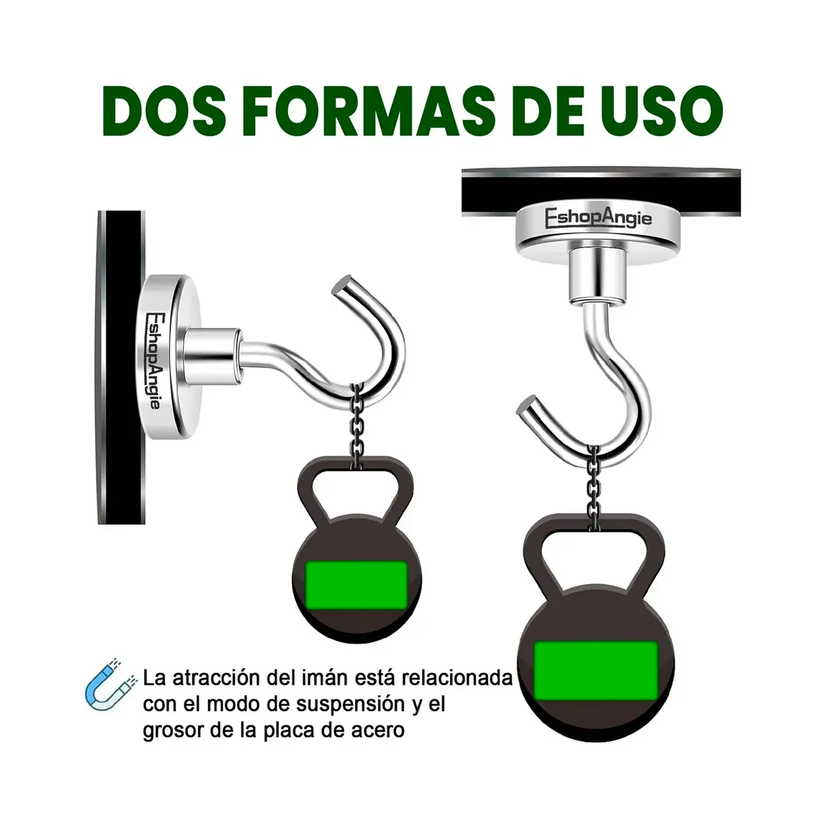 ESHOPANGIE - Iman Neodimio Con Gancho Super Potente 60mm 150kg