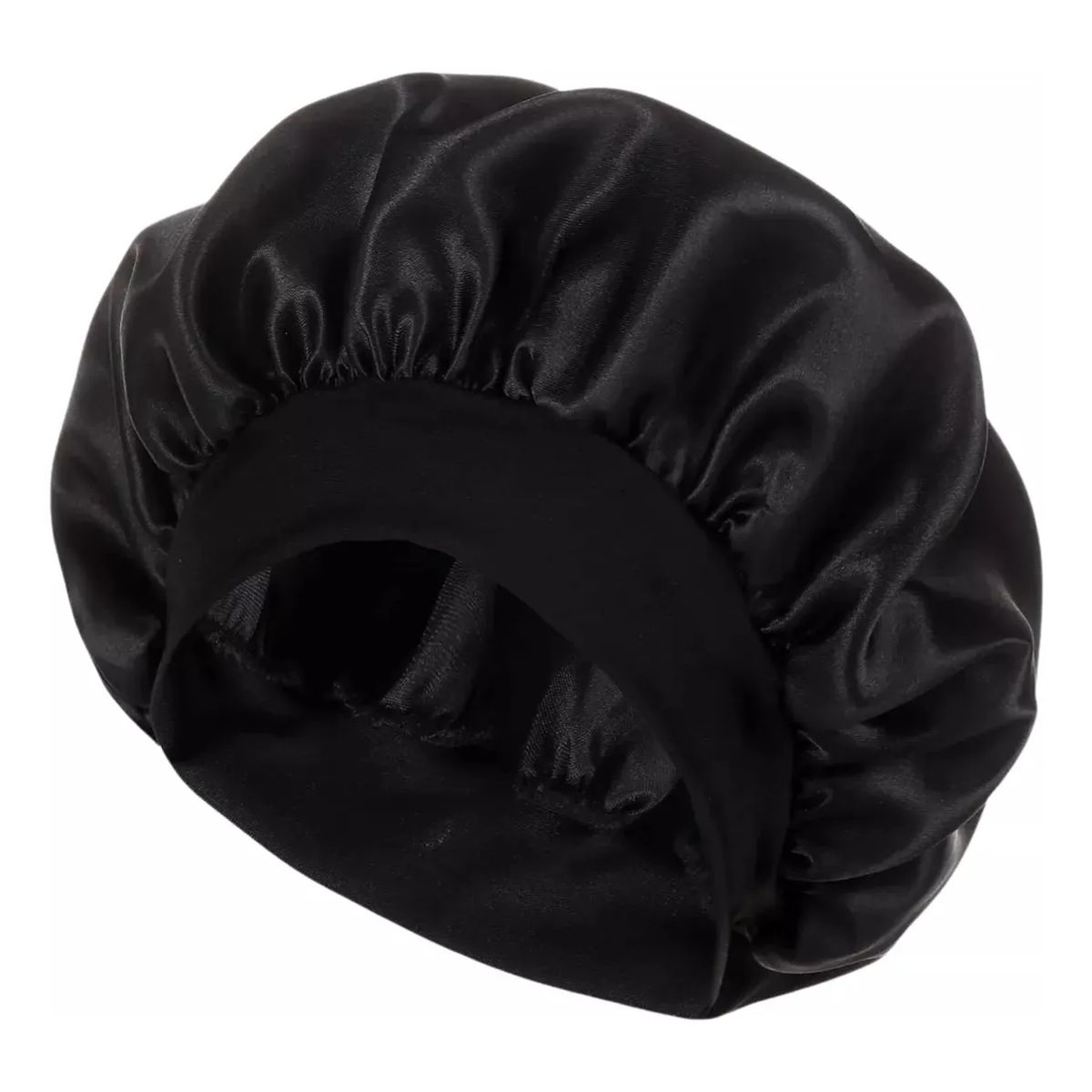 COMPUTECH - Gorros De Satín Seda Negros Para Dormir Evita El Frizz 2 Unidades