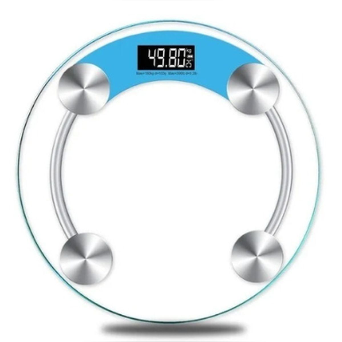 GENERAL - Balanza Digital para Baño Circular de Vidrio Templado - Medición Precisa hasta 180 kg