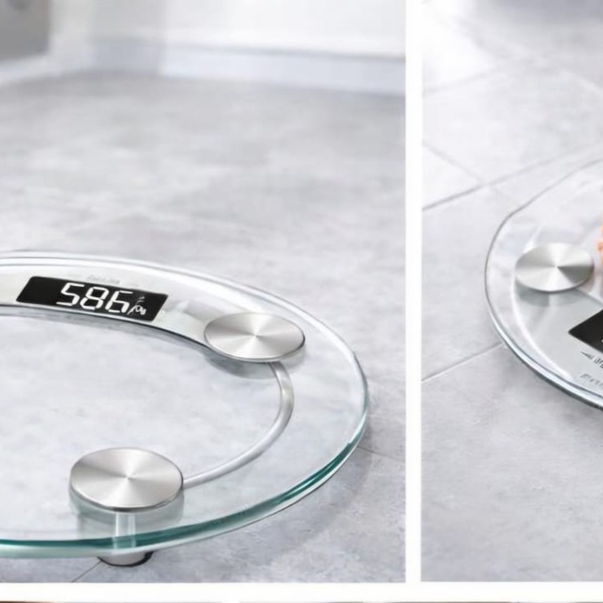 GENERAL - Balanza Digital para Baño Circular de Vidrio Templado - Medición Precisa hasta 180 kg