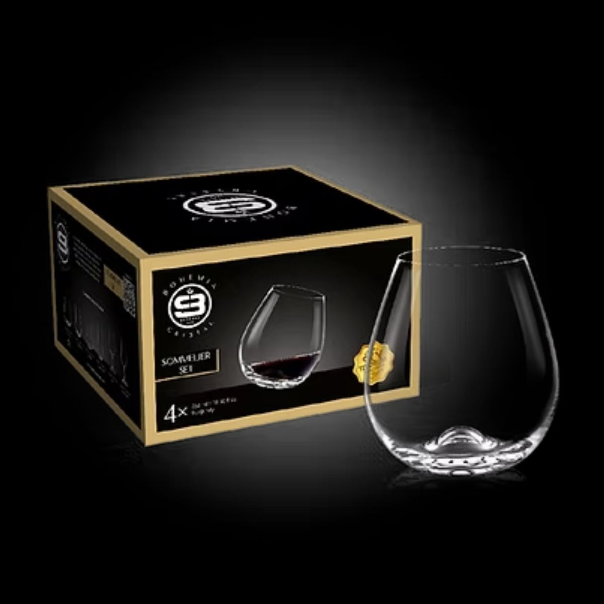 BOHEMIA SKYBERG CRYSTAL - SET 4 VASOS BAJO SOMMELIER BOHEMIA, 560 ML