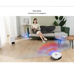 LYDSTO - Aspiradora Trapeadora Robot R1 Edge Autovaciado 5000pa Blanca reaciondiconado