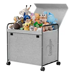 ESHOPANGIE - Cesto Organizador Multiuso Ropa Juguetes Con Ruedas Gris