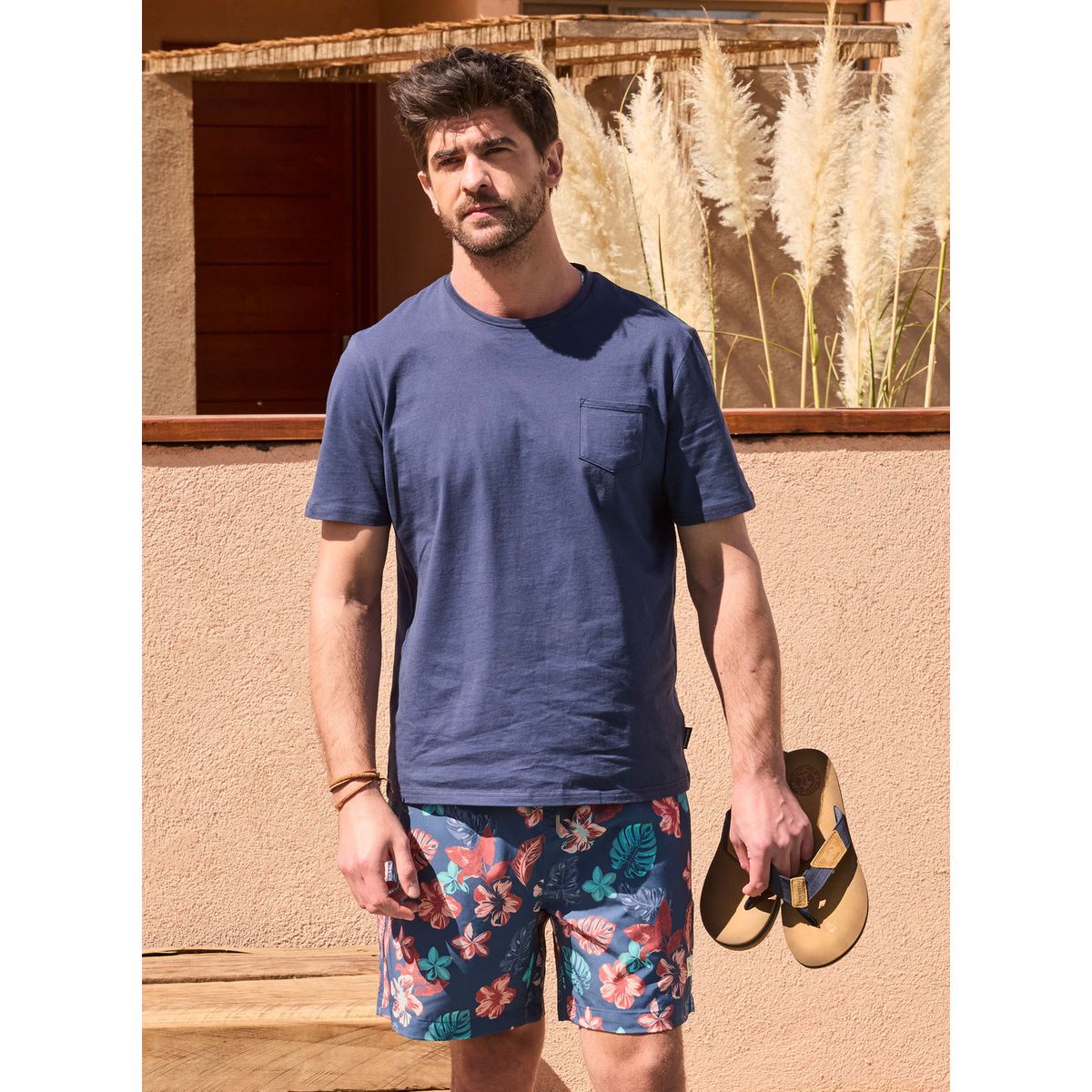 PANAMA JACK - Polera Hombre Casual Azul Panama Jack