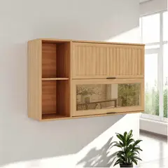 ROCA - Módulo aéreo Castaña 120 cm 2P Canela-ceniza