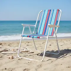 GENERICO - Silla Playera o Camping Portatil y Plegable Ligera De Rayas Colores