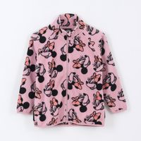 Polar Niña Full Print Caras Minnie Mouse Rosado