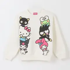 HELLO KITTY - Polerón Cerrado Niña Personajes Blanco