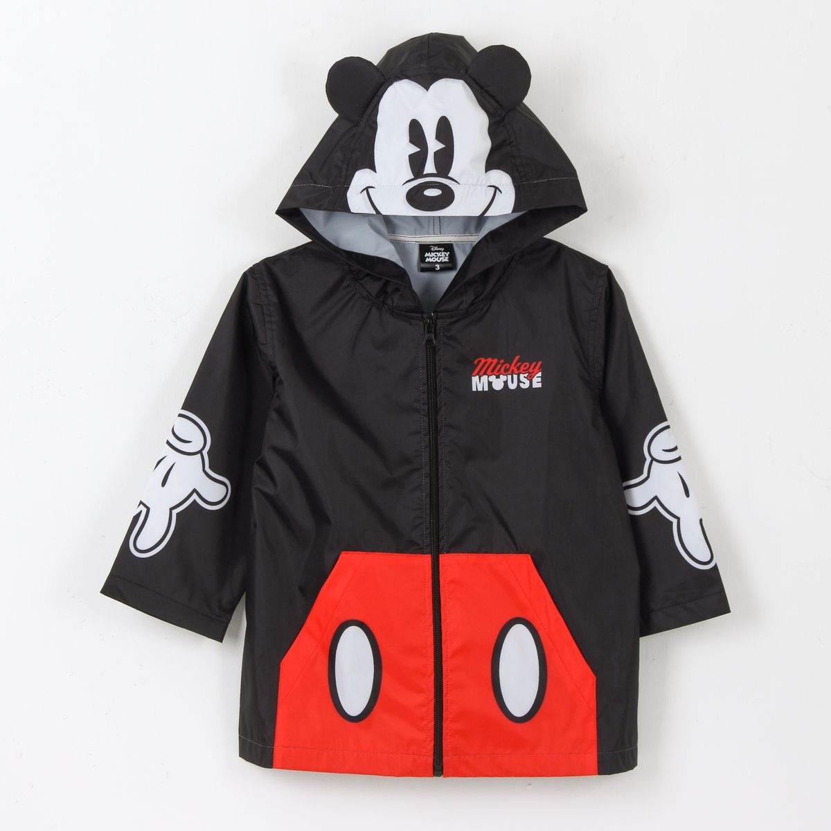 DISNEY - Impermeable Niño Orejas Mickey Mouse Negro Disney