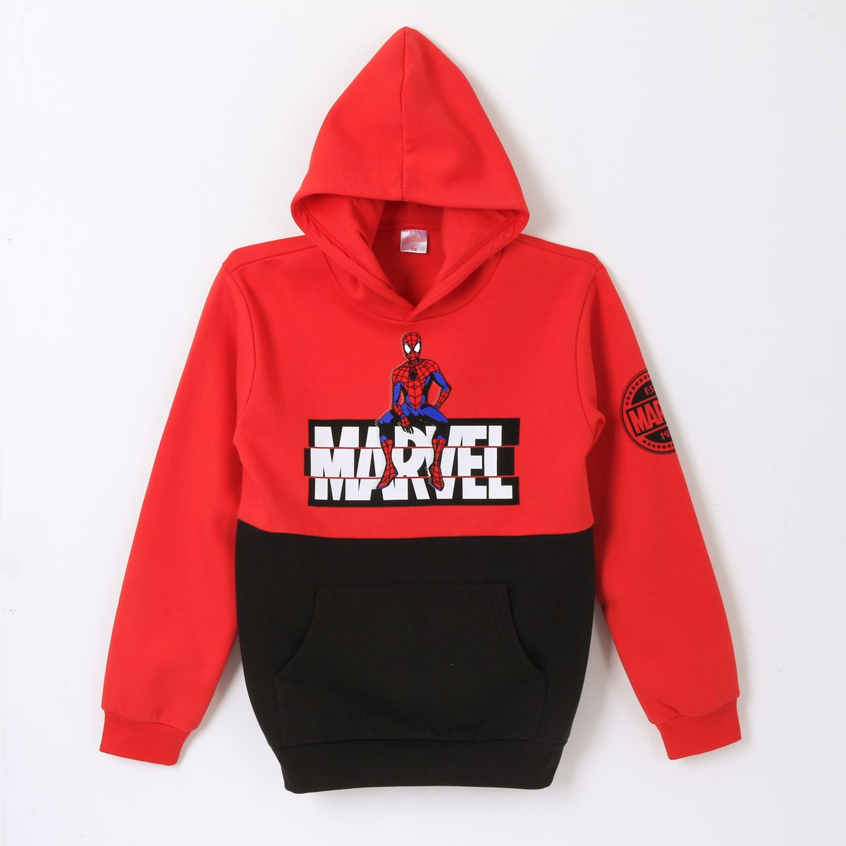 MARVEL - Polerón Niño Hoodie Spiderman Logo Rojo Marvel