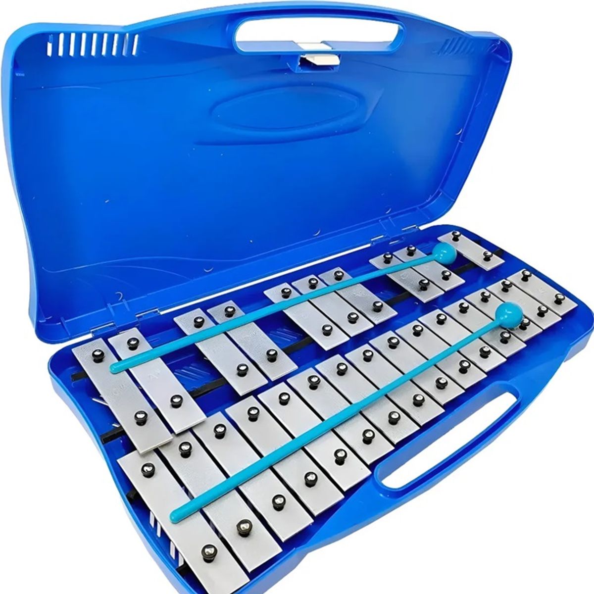 GENERICO - Metalófono Cromático 25 Tonos Teclas Metálicas Azul