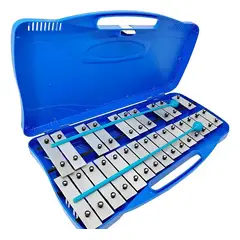 GENERICO - Metalófono Cromático 25 Tonos Teclas Metálicas Azul