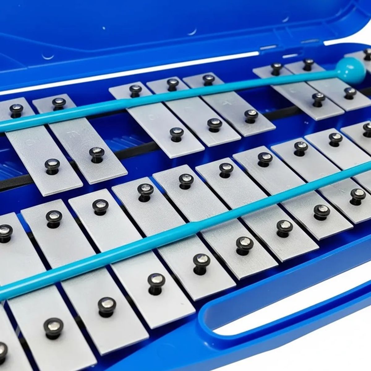 GENERICO - Metalófono Cromático 25 Tonos Teclas Metálicas Azul