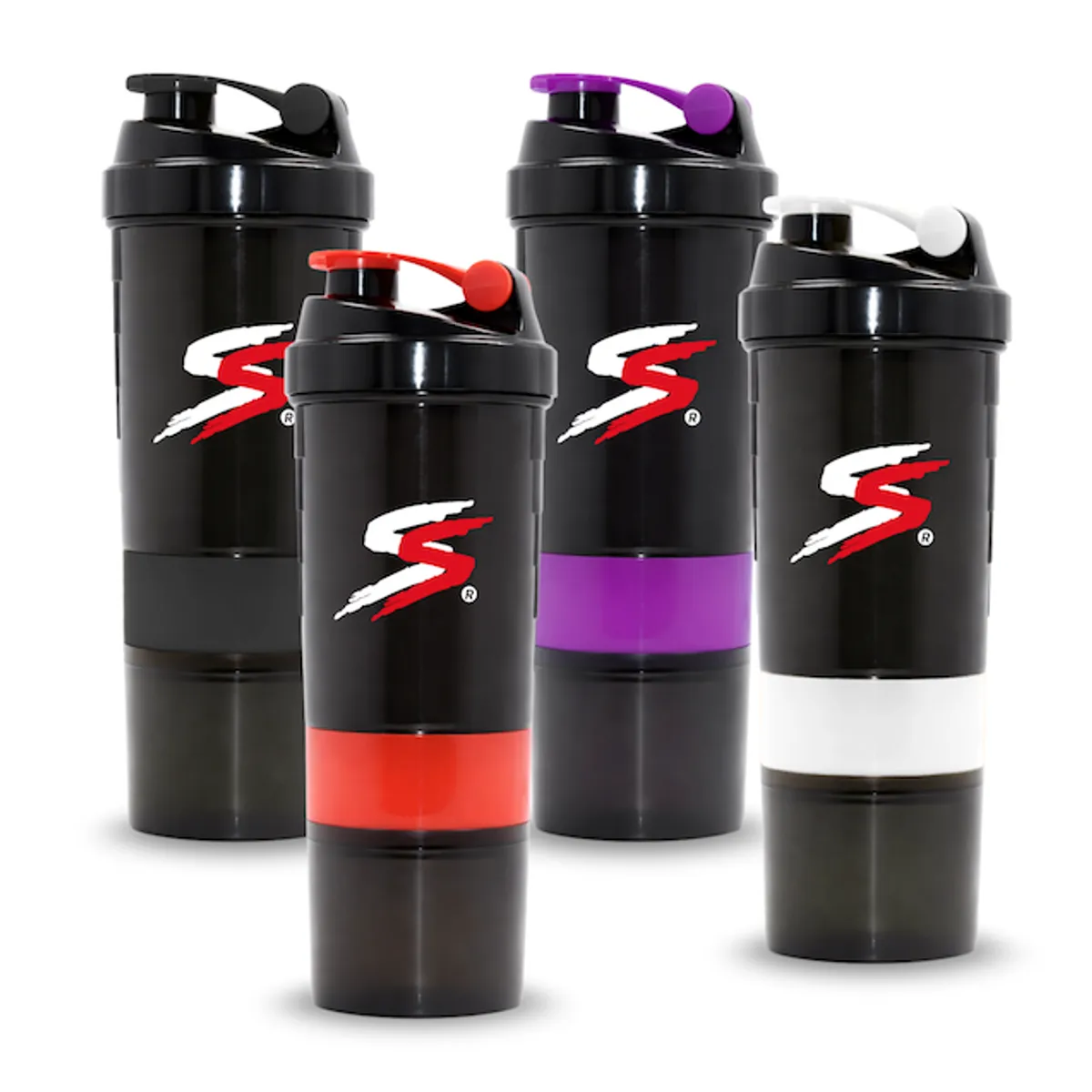 GENERICO - Botella Shaker Profesional Sacrifice Sports Negra y Roja