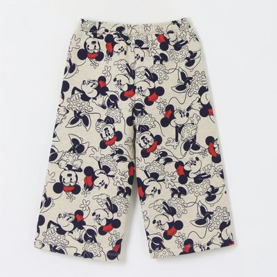 Imagen 2 del producto Pantalón de Buzo Niña Palazzo Full Print Minnie Beige