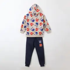 SONIC - Conjunto Buzo Niño Full Print & Nuckles Beige