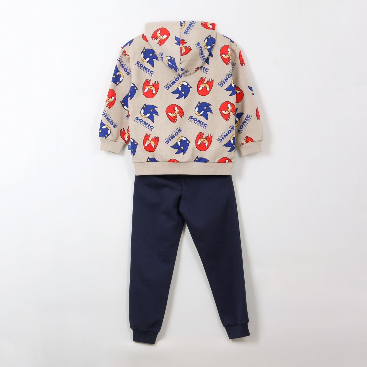 SONIC - Conjunto Buzo Niño Full Print Sonic & Nuckles Beige Sonic