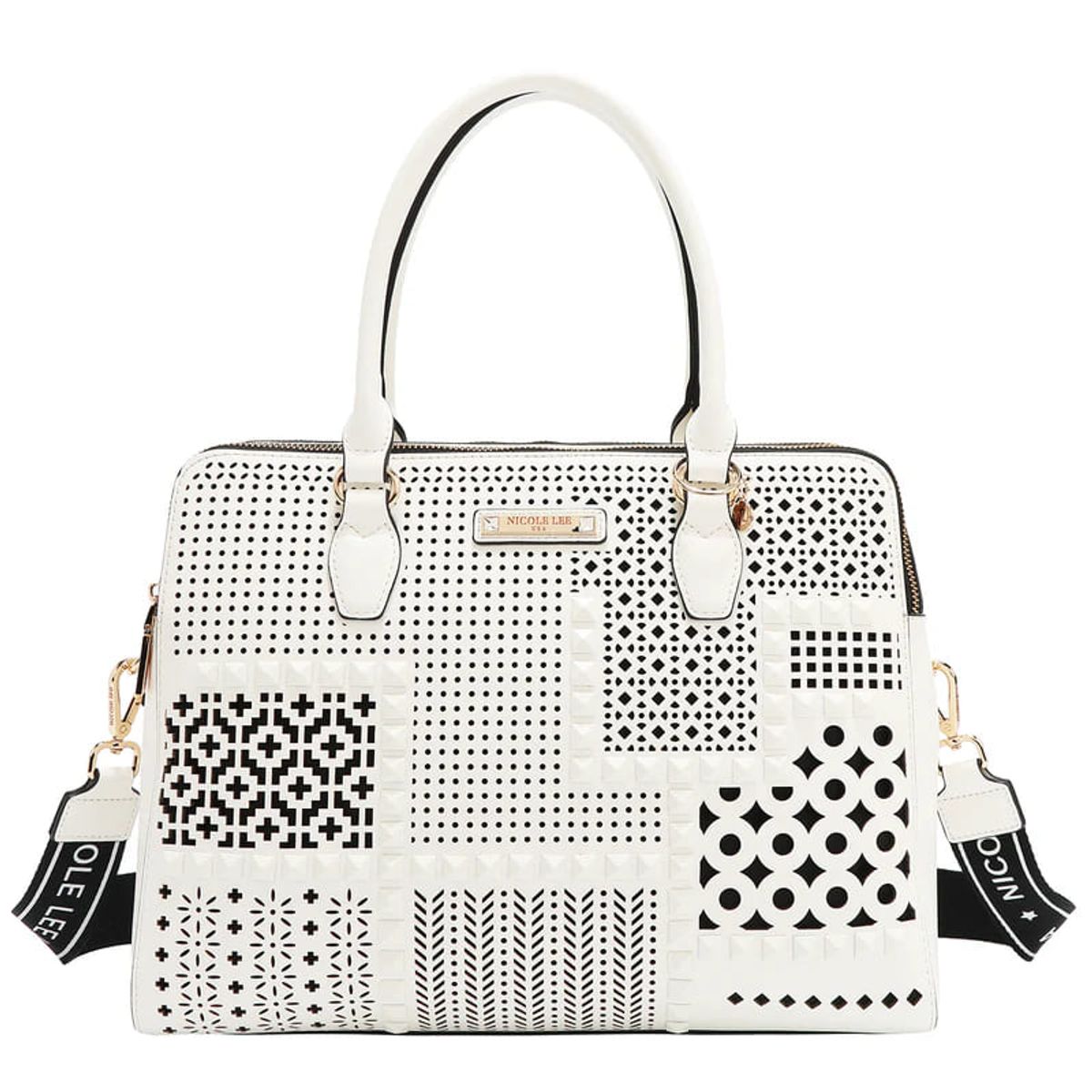NICOLE LEE - CARTERA GEOMETRICA WHITE NICOLE LEE