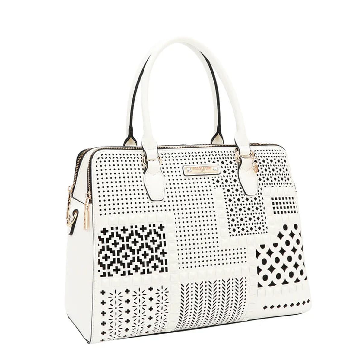 NICOLE LEE - CARTERA GEOMETRICA WHITE NICOLE LEE