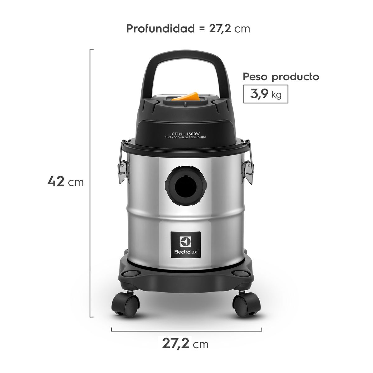 ELECTROLUX - Aspiradora de agua y polvo Electrolux GT12I Acero Inoxidable