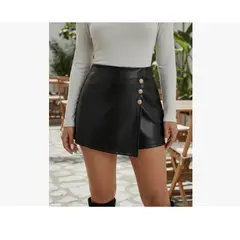 AGW - Falda Short Eco Cuero