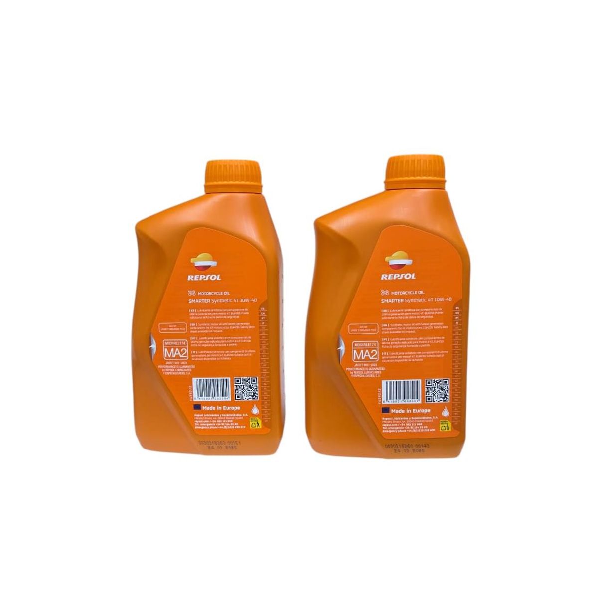 GENERICO - Pack 2L Aceite de Moto 10w 40 Full Sintetico Repsol 4T 1L
