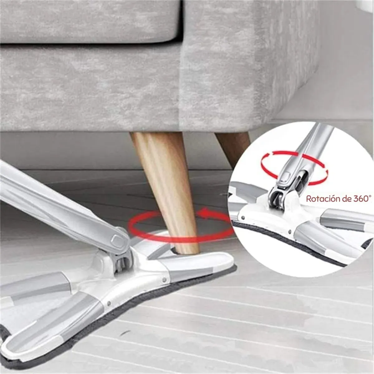 MOVI - Mopa y Trapeador de Microfibra Autoestrujable  Limpieza Fácil