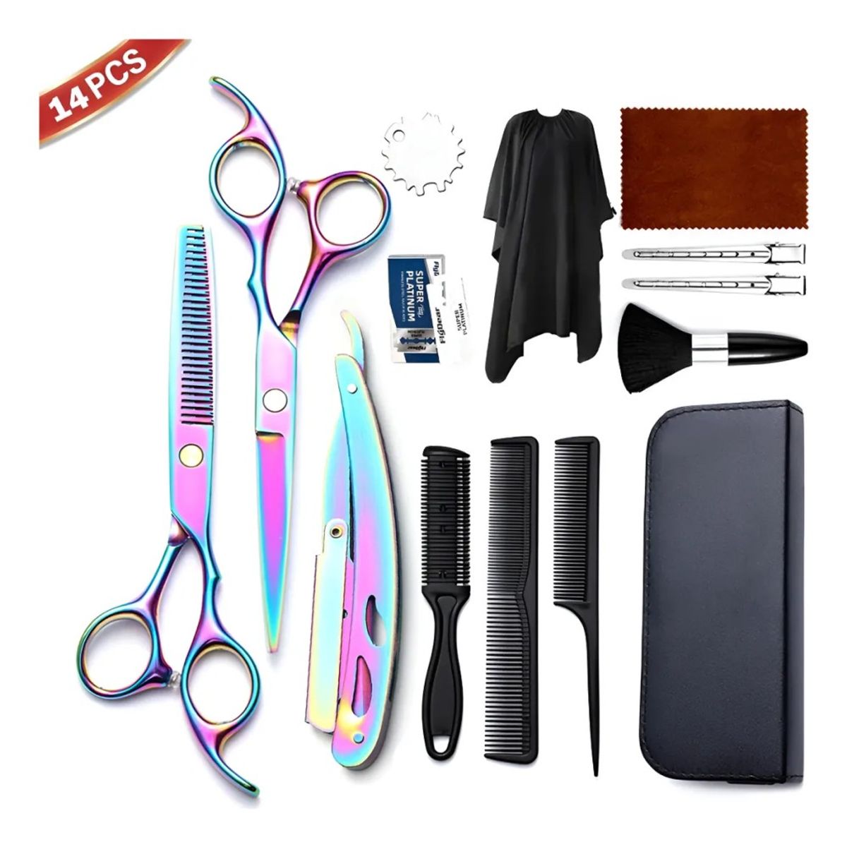 GENERICO - Set Tijeras Cortar Pelo Peluqueria Cabello Accessories BELUG
